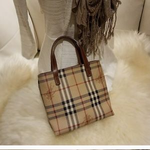 HP! BURBERRY MINI HAYMARKET CHECK TOTE!